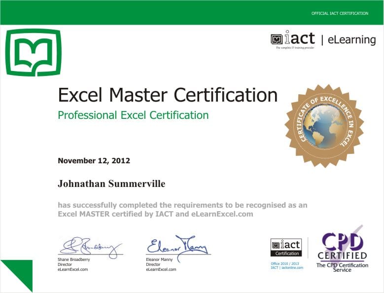 microsoft excel certification apprentice to master microsoft office training certificate